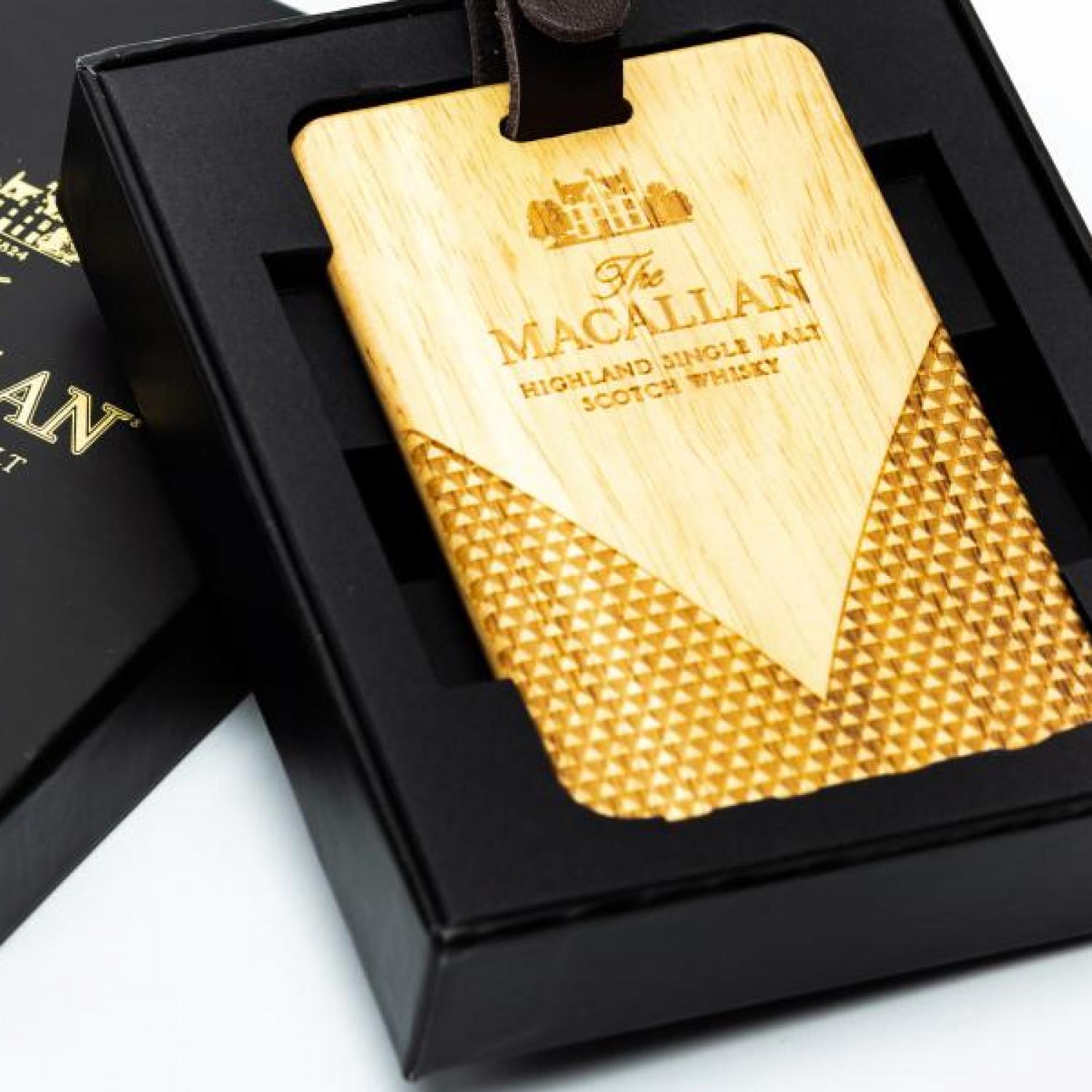 Macallan Wooden Luggage Tag